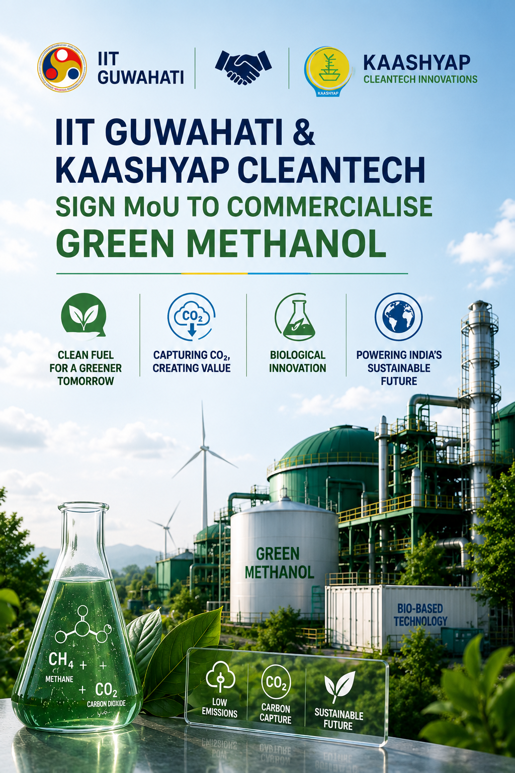 IIT Guwahati and Kaashyap Cleantech green methanol MoU