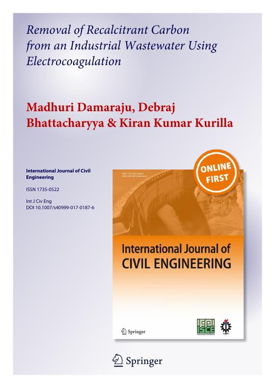 Removal of Recalcitrant Carbon from an Industrial Wastewater Using Electrocoagulation — first page